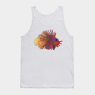 Orange and Pink Surfer Gradient Zebrafish Tank Top